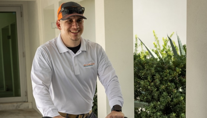 Smiling Technician With Equipment Smiling Technician With Equipment