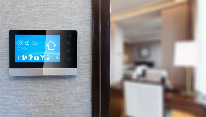 Thermostat On Wall With Digital Display Thermostat On Wall With Digital Display